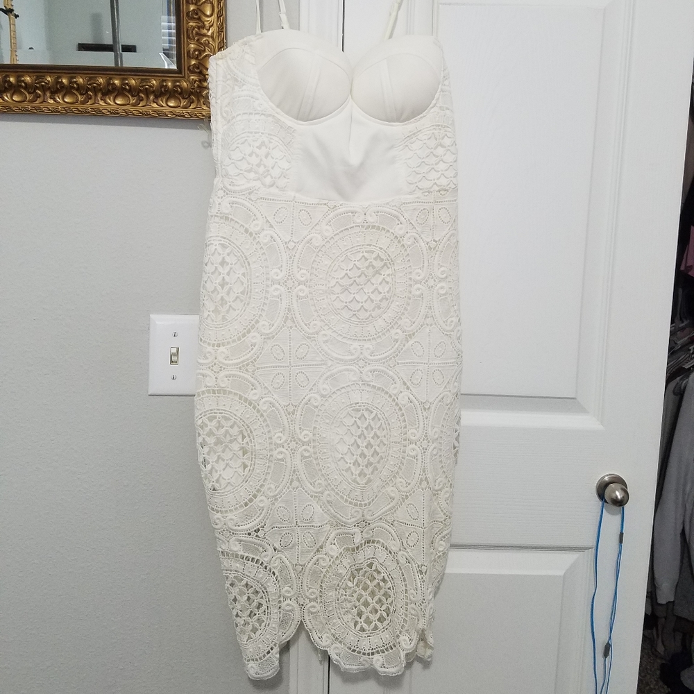 Ivory crochet dress